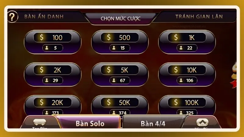 Giao diện trực quan giúp theo dõi diễn biến ván bài dễ dàng